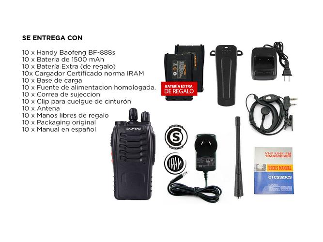 Kit x 10 Handy Baofeng BF-888S - 6