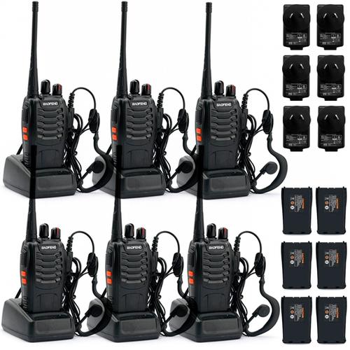 Kit x 6 Handy Baofeng BF-999S 5w 16CH UHF Hasta 10km  - 0