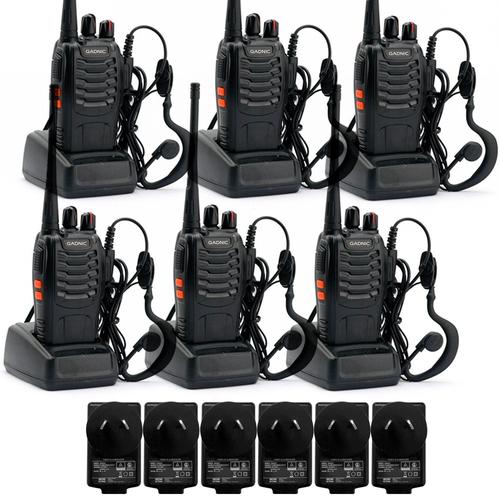Kit x 6 Handy Gadnic WK99U 5w 16CH UHF Hasta 10km - 0