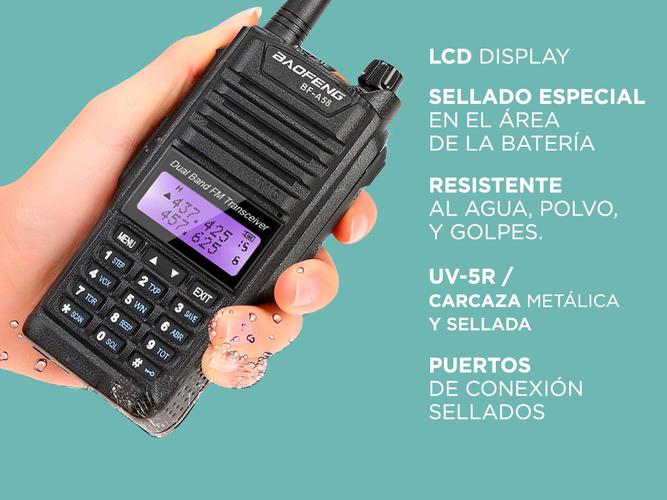 Handy Baofeng A-58 Kit x4 Bi-Banda 5w 128CH Hasta 12km + 8 Baterías y 4 Manos Libres - 3