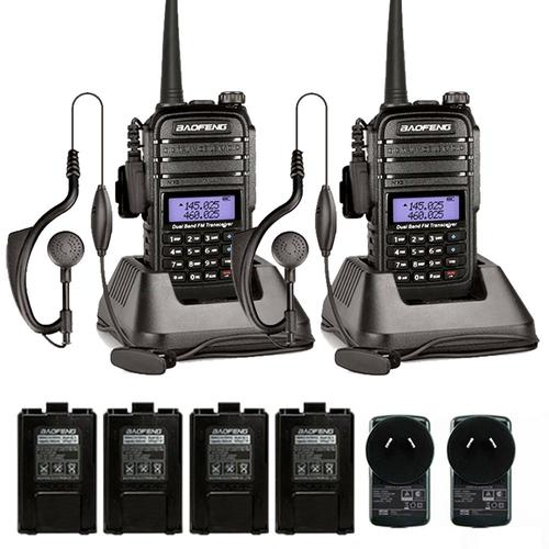 Handy Baofeng UV-6RA Kit x2 Bi-Banda 128CH Hasta 10km + 4 Baterías y 2 Manos Libres - 0
