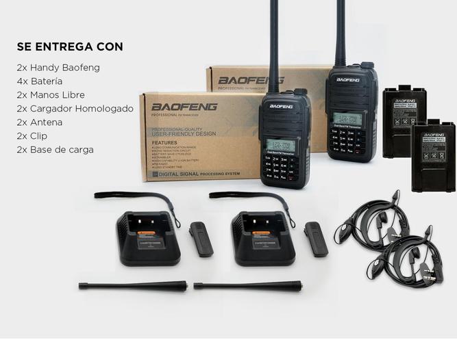 Handy Baofeng UV-6RA Kit x2 Bi-Banda 128CH Hasta 10km + 4 Baterías y 2 Manos Libres - 6