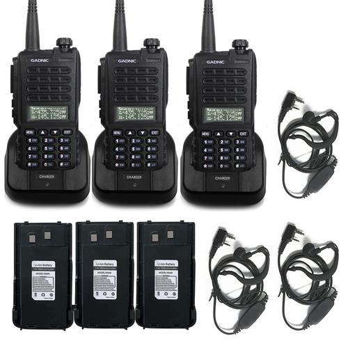 Handy Gadnic WK88 Kit x3 Bi-Banda 10w 128CH Hasta 12km + 6 Baterías y 3 Manos Libres - 0