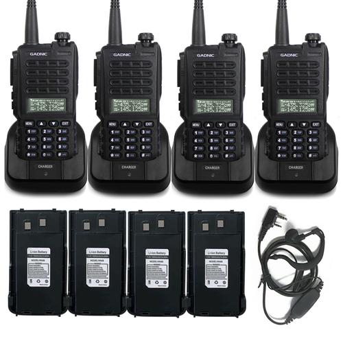 Handy Gadnic WK88 Kit x4 Bi-Banda 10w 128CH Hasta 12km + 8 Baterías y 4 Manos Libres - 0