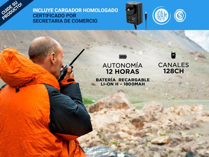 Handy Baofeng UV-5R Kit x2 Bi-Banda 5w Hasta 12km + 4 Baterías y 2 Manos Libres - 2