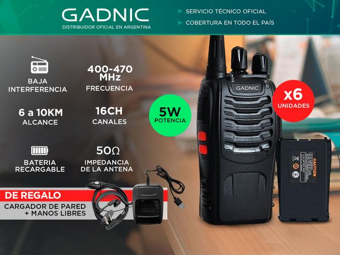 Kit x6 Handy Gadnic WK99U 5w 16CH - 1