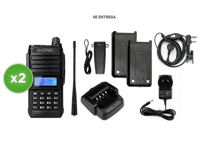 Handy Gadnic WK66 Profesional Kit x2 Bi-Banda 8w Hasta 12km + 4 Baterías y 2 Manos Libres - 5