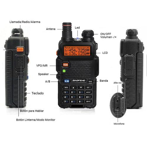 Kit Handy Baofeng UV5R + Batería 3800 mAh - 5