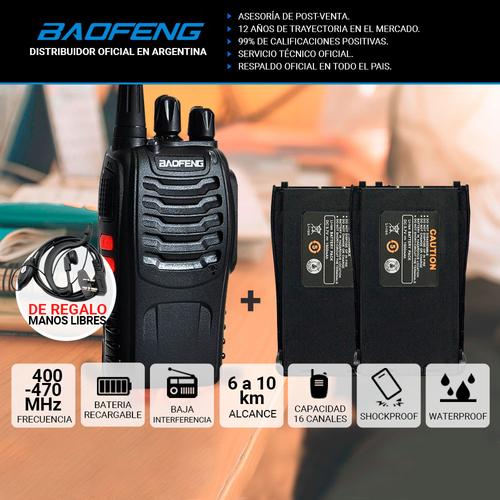 Kit Handy Baofeng BF-888S + 2 Baterías Extra de 1500 mAh - 1
