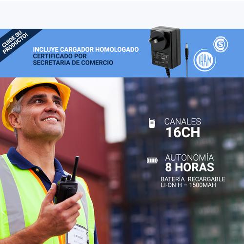 Handy Baofeng BF-888S Kit x20 5w 16CH UHF Hasta 10km + 40 Baterías y 20 Manos Libres - 2