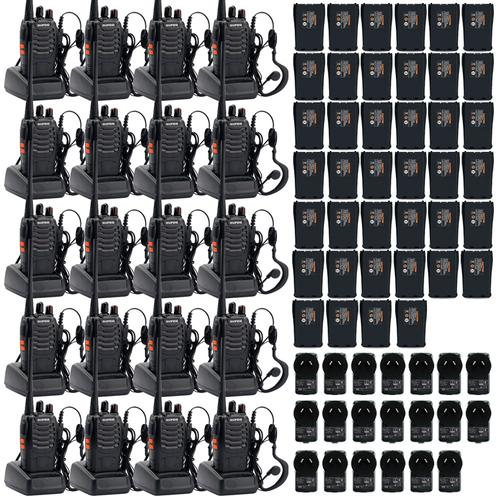 Handy Baofeng BF-888S Kit x20 5w 16CH UHF Hasta 10km + 40 Baterías y 20 Manos Libres - 0