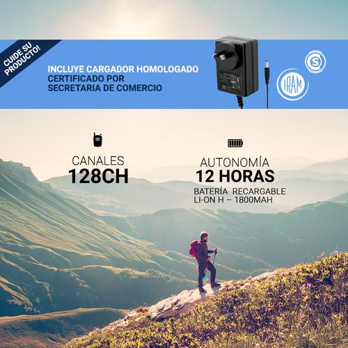 Handy Baofeng UV-5RE Kit x2 Bi-Banda 5w 128CH Hasta 10km + 4 Baterías y 2 Manos Libres - 2