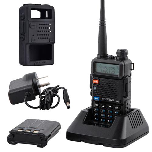 Handy Baofeng UV-5R Bi-Banda 8w 128CH c/ Funda Hasta 10km + 2 Baterías y Manos Libres - 0