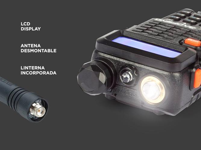 Handy Baofeng UV-5R Kit x4 Bi-Banda 8w c/ Funda Hasta 12km + 8 Baterías y 4 Manos Libres - 4