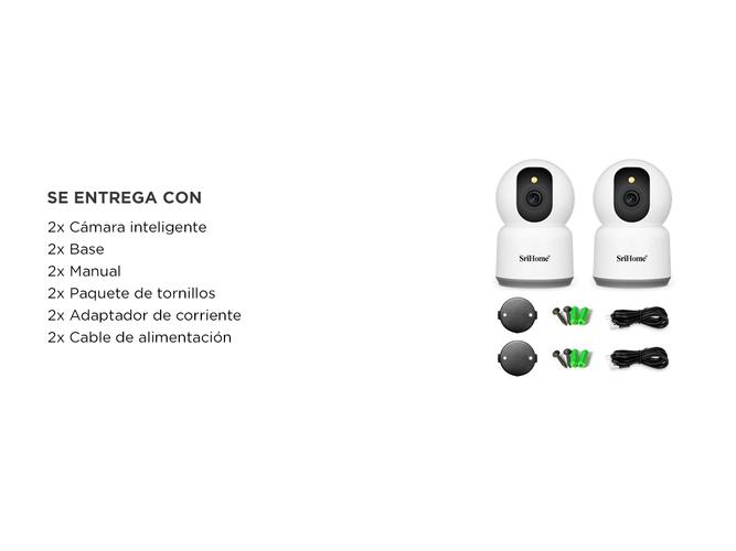 Kit de 2 Cámara de Seguridad IP SriHome 5MP Wifi 5g 2.4g - 5