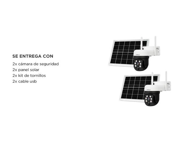 Kit x2 Cámara de Seguridad SriHome 2k 4mp Con Panel Solar - 5