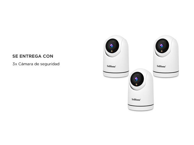 Kit x3 Cámara De Seguridad Srihome 1080p Audio Bidireccional - 6