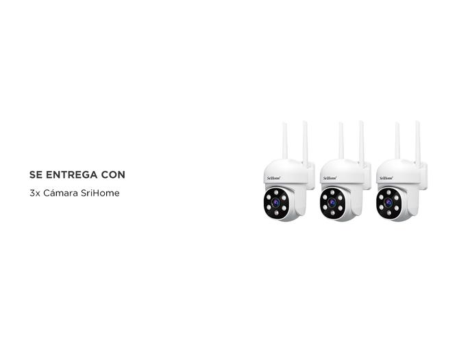 Kit x 3 Cámara de Seguridad IP Domo SriHome SH061 Full HD Vision Nocturna - 5