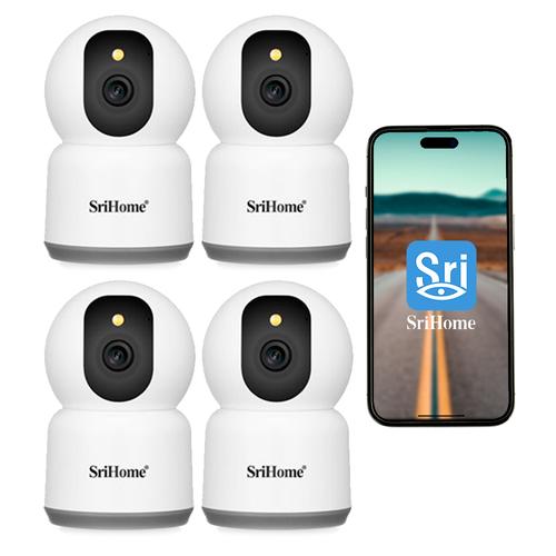 Kit de 4 Cámara de Seguridad IP SriHome 5MP Wifi 5g 2.4g - 0