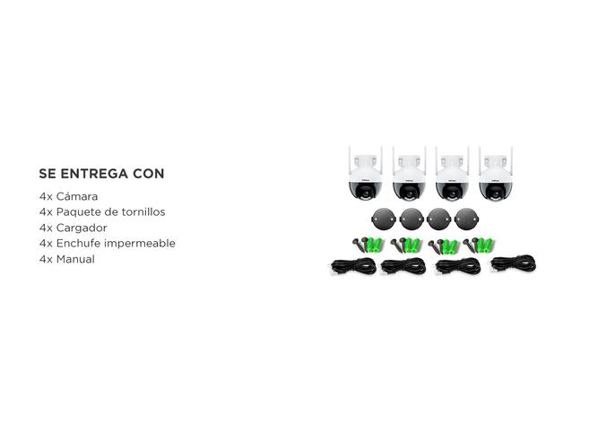 Kit x 4 Cámara de Seguridad IP SriHome 2MP Wifi-LAN Audio Bidireccional - 5