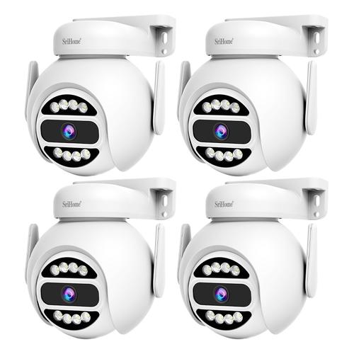 Kit x 4 Cámara de Seguridad SriHome 4mp Vision Nocturna Audio Bidireccional - 0