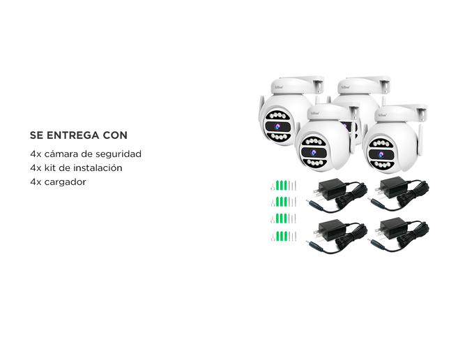 Kit x 4 Cámara de Seguridad SriHome 4mp Vision Nocturna Audio Bidireccional - 6