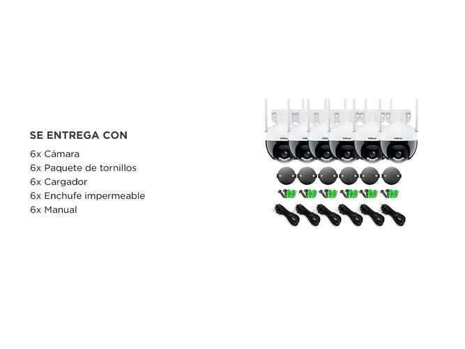 Kit x6 Cámara de Seguridad IP SriHome 2MP Wifi Vision Nocturna Color  - 5