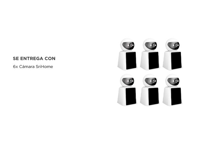 Kit x 6 Cámara de Seguridad SriHome Audio Bidireccional Pantalla HD 28 Pulgadas - 5