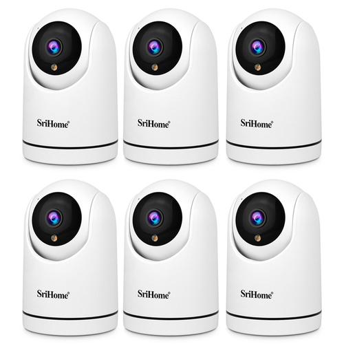 Kit x 6 Cámaras De Seguridad Srihome 1080p Audio Bidireccional Vision Nocturna - 0
