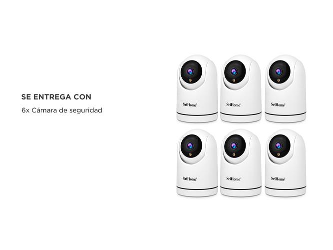 Kit x 6 Cámaras De Seguridad Srihome 1080p Audio Bidireccional Vision Nocturna - 6