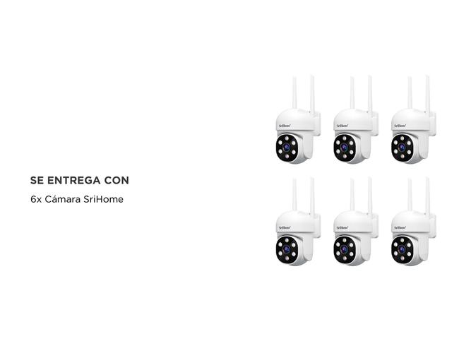Kit x 6 Cámara de Seguridad IP Domo SriHome SH061 Full HD Vision Nocturna - 5