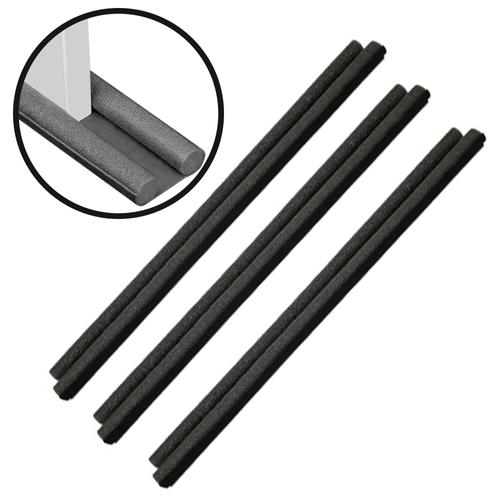 Kit x3 Zócalo Burlete Gadnic Doble Bajo Puerta Negro - 0