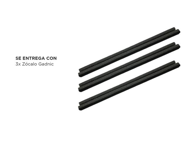 Kit x3 Zócalo Burlete Gadnic Doble Bajo Puerta Negro - 5