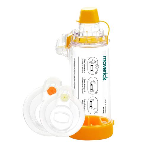 Aerocámara Pediátrica Maverick In-air Inhalador Paf Mascarilla Para Niños - 0
