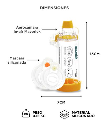 Aerocámara Maverick In-air Adulto Trivalvular Compacta - 4