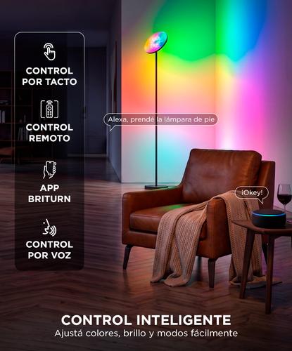 Lámpara de Pie LED RGB Inteligente Gadnic Control Por App + Voz + Control Remoto 2000 Lúmenes  - 2