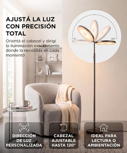Lámpara de Pie LED RGB Inteligente Gadnic Control Por App + Voz + Control Remoto 2000 Lúmenes  - 4