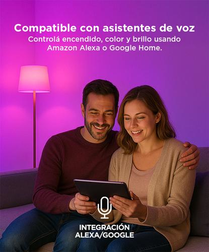 Lampara Led Smart Inteligente RGB 9W Wifi  - 2