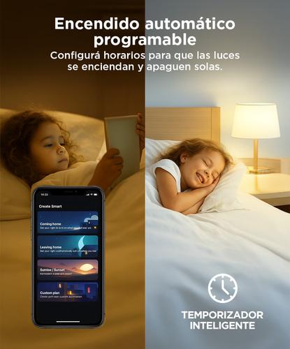 Lampara Led Smart Inteligente RGB 9W Wifi  - 4