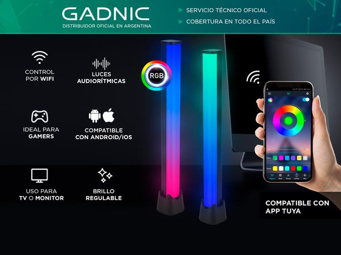 Lámpara LED Velador Gadnic RGBAR 2000 RGB Control Por APP - 1