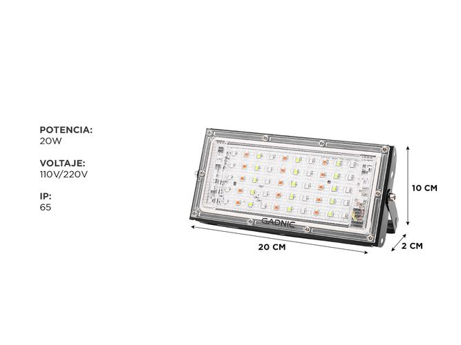 Reflector Led RGB Gadnic Para Interior y Exterior 20W - 3