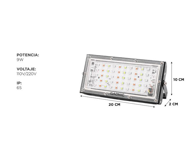 Reflector Led RGB Gadnic Para Interior y Exterior 9W - 3