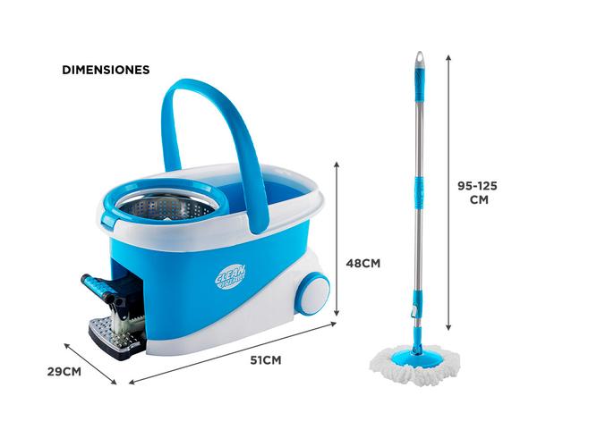 Mopa Gadnic Clean Dream con Balde Escurridor Centrífugo c/ Pedal Lampazo 360° - 4