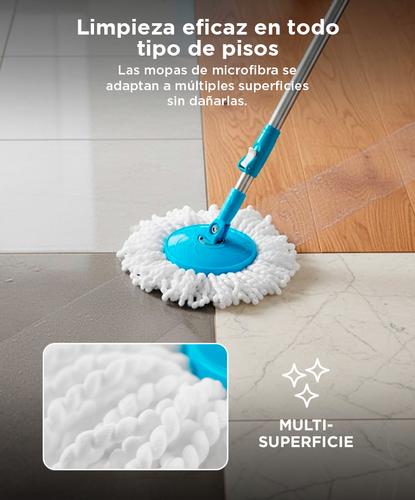Mopa Gadnic Clean Dream con Balde Escurridor Centrífugo c Pedal Lampazo 360 - 3
