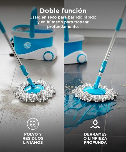 Mopa Gadnic Clean Dream con Balde Escurridor Centrífugo c Pedal Lampazo 360 - 4