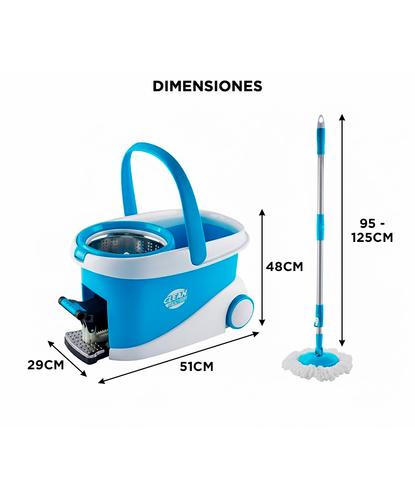 Mopa Gadnic Clean Dream con Balde Escurridor Centrífugo c Pedal Lampazo 360 - 5