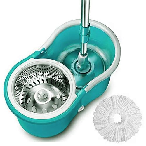 Mopa Gadnic G-Mop con Balde Escurridor Centrífugo Lampazo 360° + Paños de Repuesto - 0