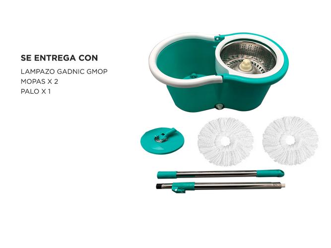 Mopa Gadnic G-Mop con Balde Escurridor Centrífugo Lampazo 360° + Paños de Repuesto - 5