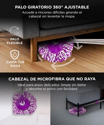 Mopa Gadnic G-Mop333 360 con Balde Centrífugo y Dispenser  4 Paños - 3