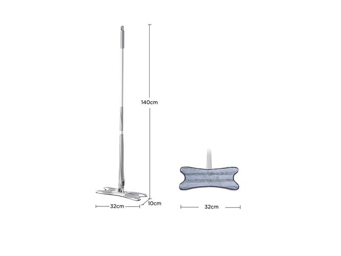 Mopa Gadnic X-Mop Trapeador Escurridor De Microfibra Plana Con 3 Paños - 5